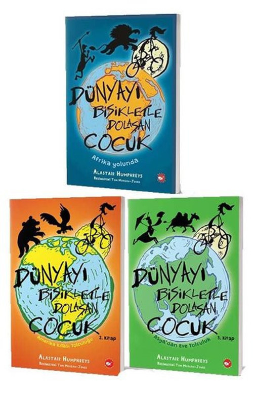 Dünyayı Bisikletle Dolaşan Çocuk Seti - 3 Kitap Takım
