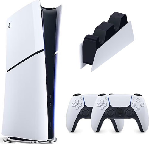 Playstation 5 Slim Dijital + 2. DualSense Ps5 Kol + Sarj İstasyonu (İthalatçı Garantili)