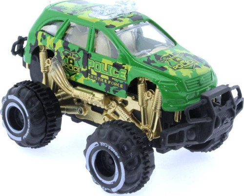 Çek Bırak Mini Off Road Yeşil Polis Aracı