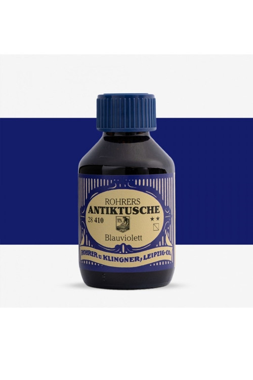 Rohrer &Klingner Antik Mürekkep 28-Modern Sanatçılar İçin Profesyonel Mürekkep 100Ml 410-Blauviolett