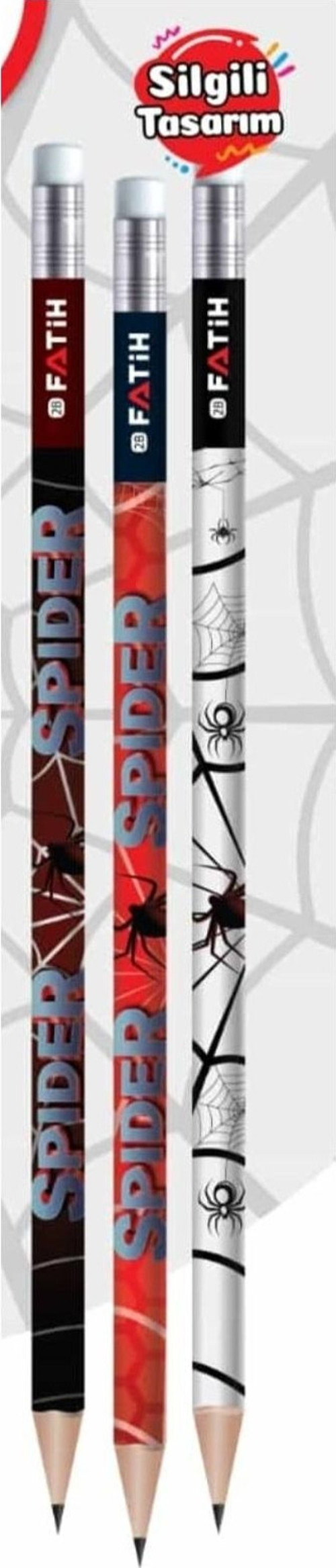 Kurşun Kalem Spider Silgili 17875 (72 Li Paket)
