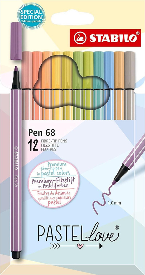 Pen 68 Keçeli Kalem 1,0 Mm Pastellove 12 Renk