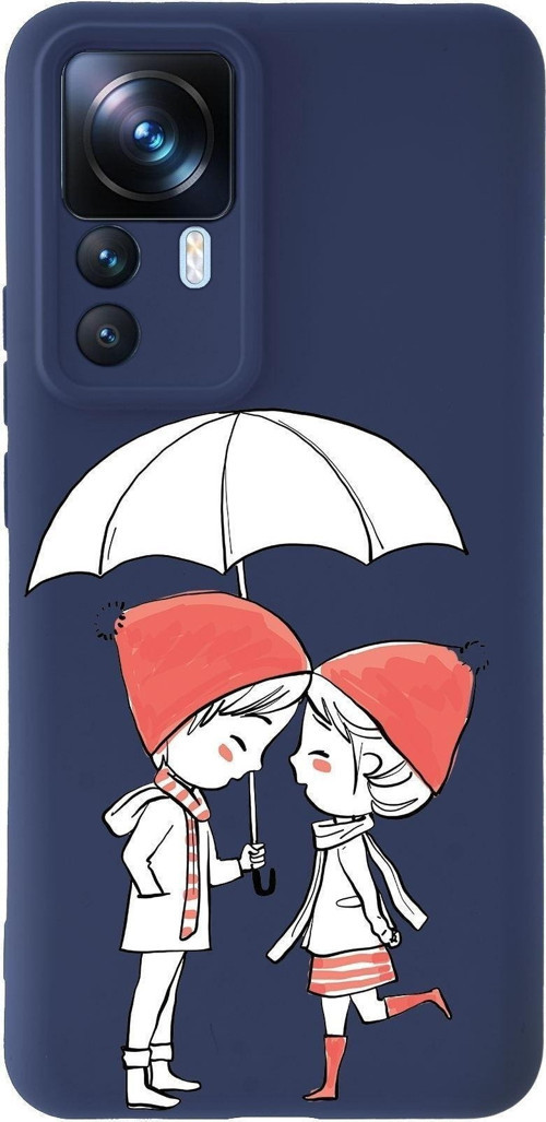 Xiaomi Mi 12T Pro Uyumlu Lansman Kılıf Aşk Tasarımlı Içi Kadife Kapak-Lacivert