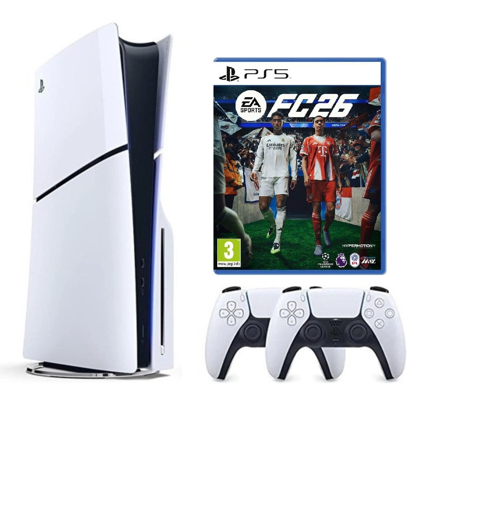 Playstation 5 Slim cdli +2.kol Dualsense +Ps5 FC26 (İthalatçı Garantili)