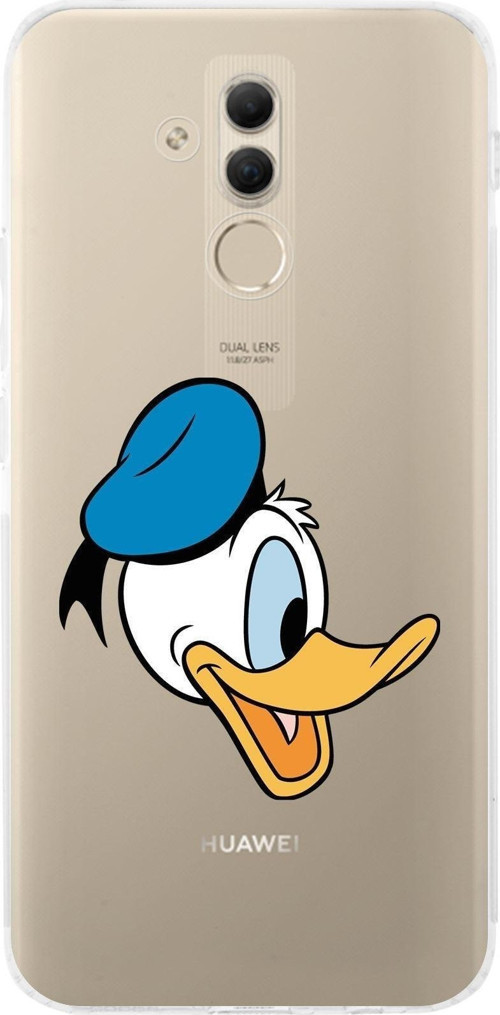 Huawei Mate 20 Lite Kamera Korumalı Kapak Donald Duck Tasarımlı Şeffaf Kılıf