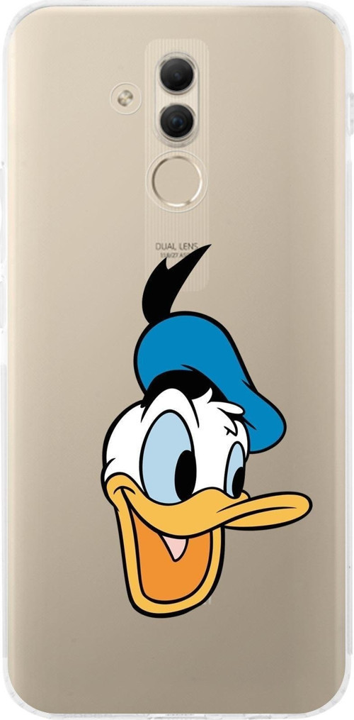 Huawei Mate 20 Lite Kamera Korumalı Kapak Donald Duck Tasarımlı Şeffaf Kılıf