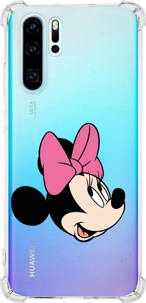 Huawei P30 Pro Köşe Korumalı Antişok Kapak Minnie Mouse Tasarımlı Şeffaf Kılıf