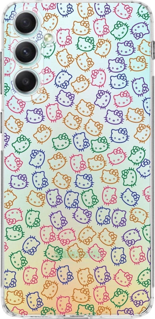 Samsung Galaxy A34 Kamera Korumalı Kapak Hello Kitty Tasarımlı Şeffaf Kılıf