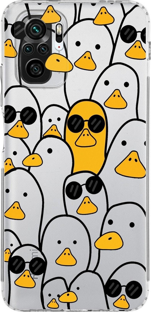 Xiaomi Poco M5S Kamera Korumalı Kapak Duck Tasarımlı Şeffaf Kılıf