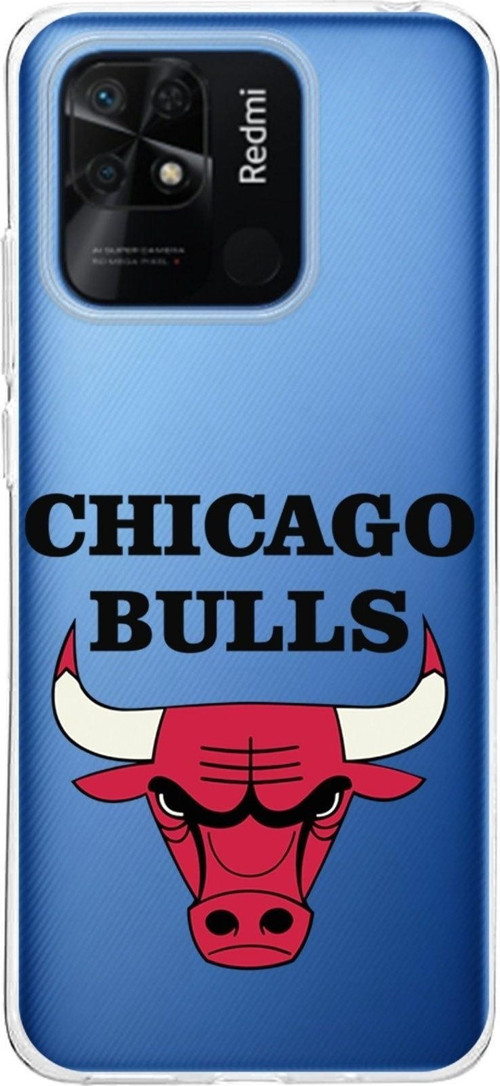 Redmi 10C Uyumlu Kapak Chicago Bulls Tasarımlı Şeffaf Kılıf