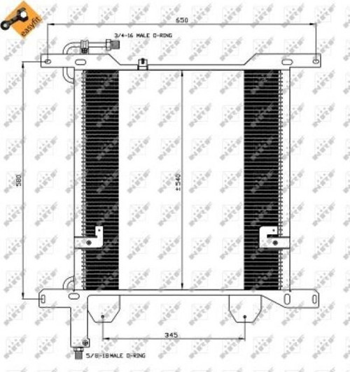 KLIMA RADYATORU KONDENSER DAF 95 XF FA - 95 XF FAC - 95 XF FAD - 95 XF FAR - 95 XF FT - 95 XF FTG -