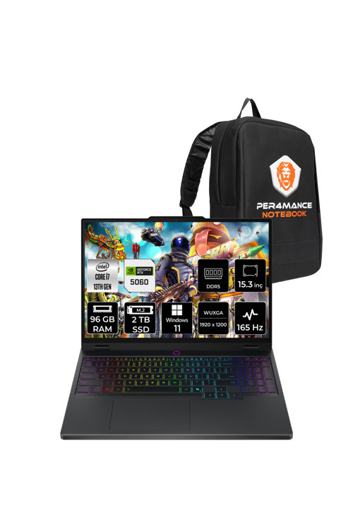 Legion 5 i7-13650HX 96GB 2TB SSD RTX5060/8GB 115W 165Hz WUXGA 15.3" W11H Gaming Laptop