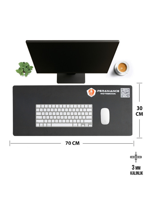 Notebook 70X30 Kaydırmaz Siyah Mouse Pad