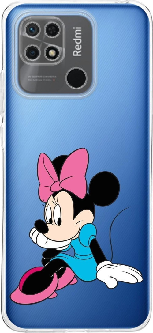 Redmi 10C Kamera Korumalı Kapak Minnie Mouse Tasarımlı Şeffaf Kılıf