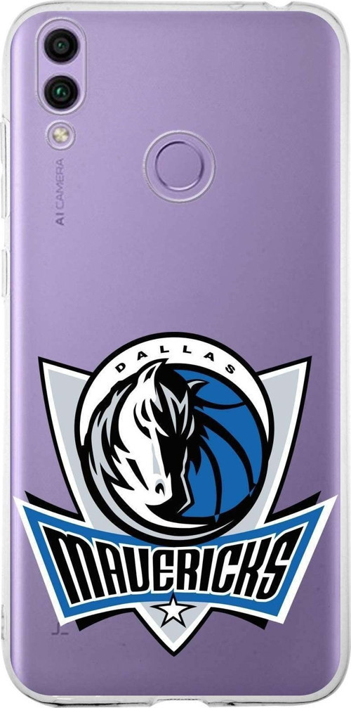 Huawei Honor 8C Uyumlu Kapak Dallas Mawericks Tasarımlı Şeffaf Silikon Kılıf