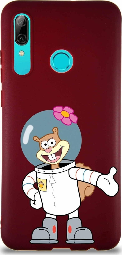 Huawei P Smart 2019 Soft Premier Kapak Sandy Tasarımlı Silikon Kılıf - Mürdüm