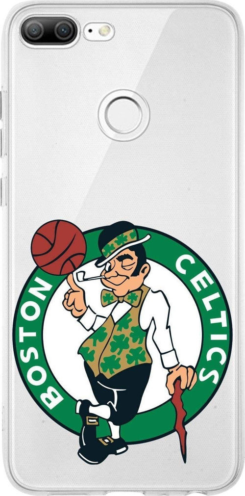 Huawei Honor 9 Lite Uyumlu Kapak Boston Celtics Tasarımlı Şeffaf Silikon Kılıf