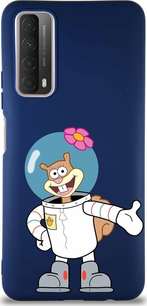 Huawei P Smart 2021 Soft Premier Kapak Sandy Tasarımlı Silikon Kılıf - Lacivert