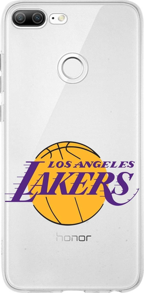 Huawei Honor 9 Lite Uyumlu Kapak La Lakers Tasarımlı Şeffaf Silikon Kılıf