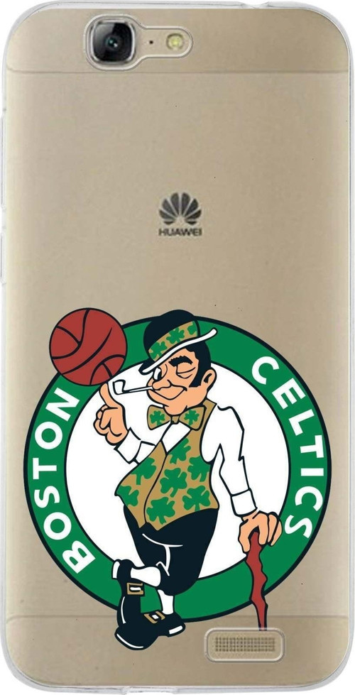 Huawei G7 Uyumlu Kapak Boston Celtics Tasarımlı Şeffaf Silikon Kılıf