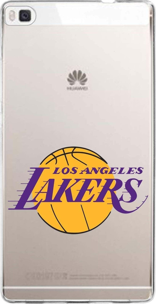 Huawei P8 Uyumlu Kapak La Lakers Tasarımlı Şeffaf Silikon Kılıf