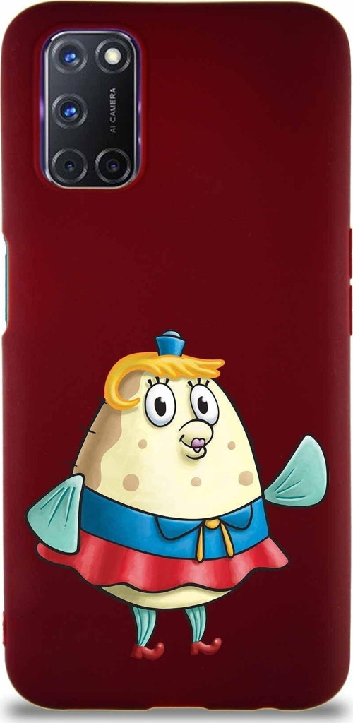 Oppo A52 Soft Premier Kapak Puff Tasarımlı Silikon Kılıf - Mürdüm