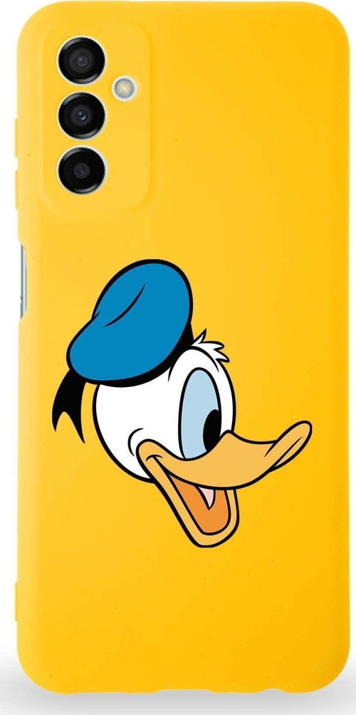 Samsung Galaxy M23 Uyumlu Lansman Kılıf Altı Kapalı Içi Kadife Donald Duck-F Tasarımlı Kapak