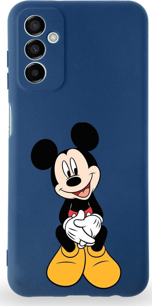 Samsung Galaxy M23 Uyumlu Lansman Kılıf Altı Kapalı Içi Kadife Mickey Mouse-A Tasarımlı Kapak