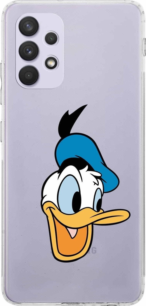 Samsung Galaxy A23 Kamera Korumalı Kapak Donald Duck Tasarımlı Şeffaf Kılıf