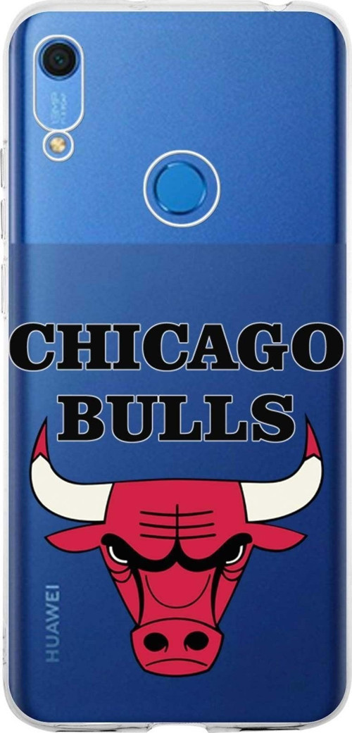 Huawei Y6S 2019 Uyumlu Kapak Chicago Bulls Tasarımlı Şeffaf Silikon Kılıf