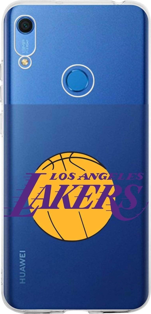 Huawei Y6S 2019 Uyumlu Kapak La Lakers Tasarımlı Şeffaf Silikon Kılıf