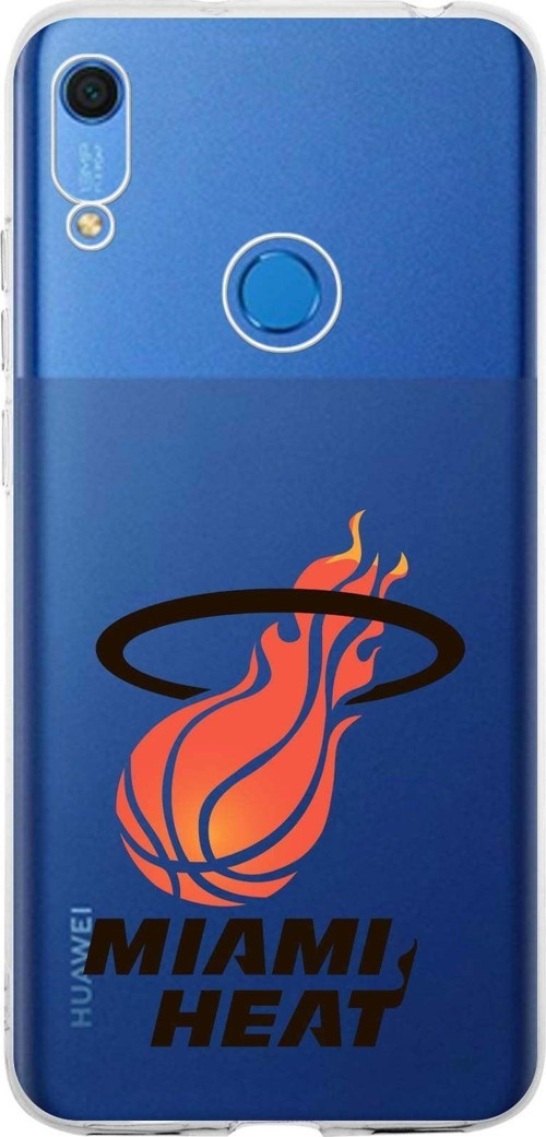 Huawei Y6S 2019 Uyumlu Kapak Miami Heat Tasarımlı Şeffaf Silikon Kılıf