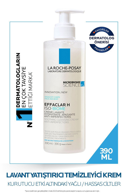 La Roche Possay Effaclar H Isobiome Lavant Temizleyici Krem 390Ml
