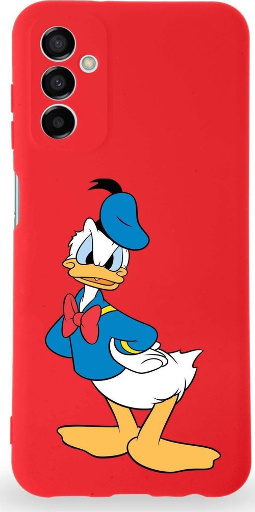 Samsung Galaxy A04S Uyumlu Lansman Kılıf Altı Kapalı Içi Kadife Donald Duck-D Tasarımlı Kapak