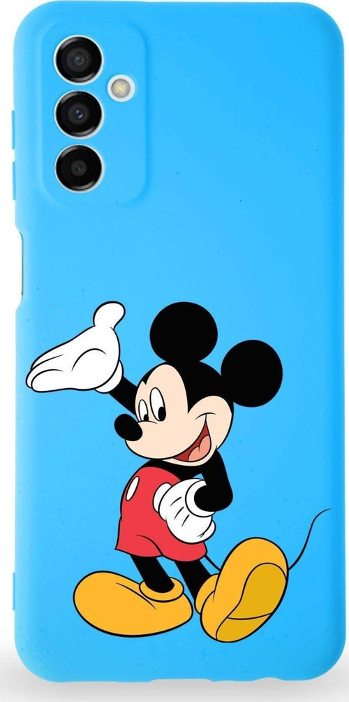 Samsung Galaxy A04S Uyumlu Lansman Kılıf Altı Kapalı Içi Kadife Mickey Mouse-C Tasarımlı Kapak