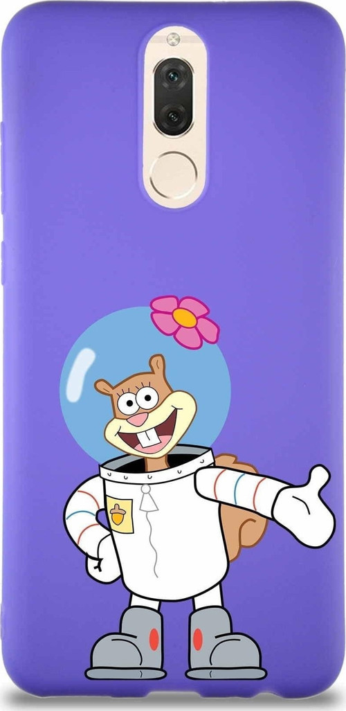 Huawei Mate 10 Lite Soft Premier Kapak Sandy Tasarımlı Silikon Kılıf - Mor
