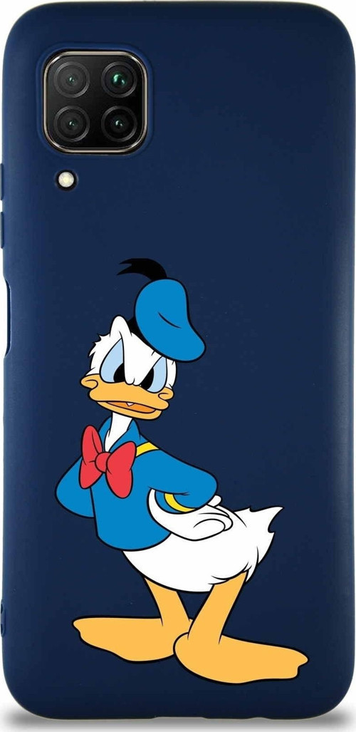 Huawei P40 Lite Soft Premier Kapak Donald Duck-D Tasarımlı Silikon Kılıf - Lacivert