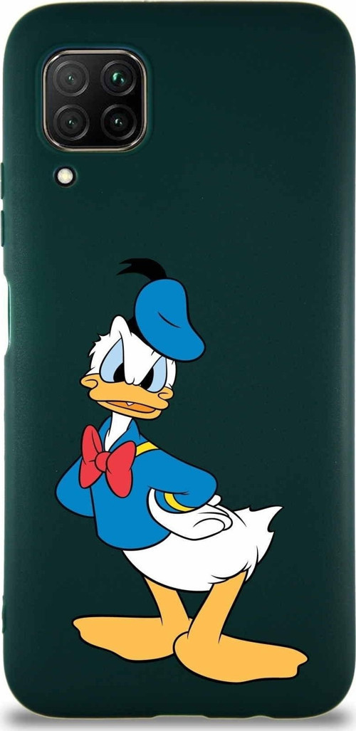 Huawei P40 Lite Soft Premier Kapak Donald Duck-D Tasarımlı Silikon Kılıf - Yeşil