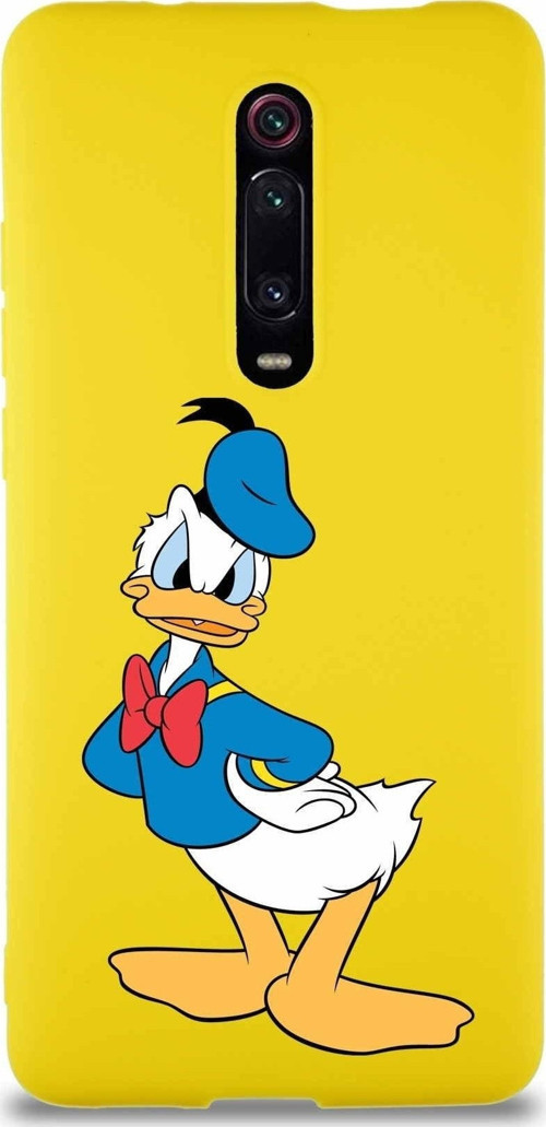 Xiaomi Redmi K20 Pro Soft Premier Kapak Donald Duck-D Tasarımlı Silikon Kılıf - Sarı