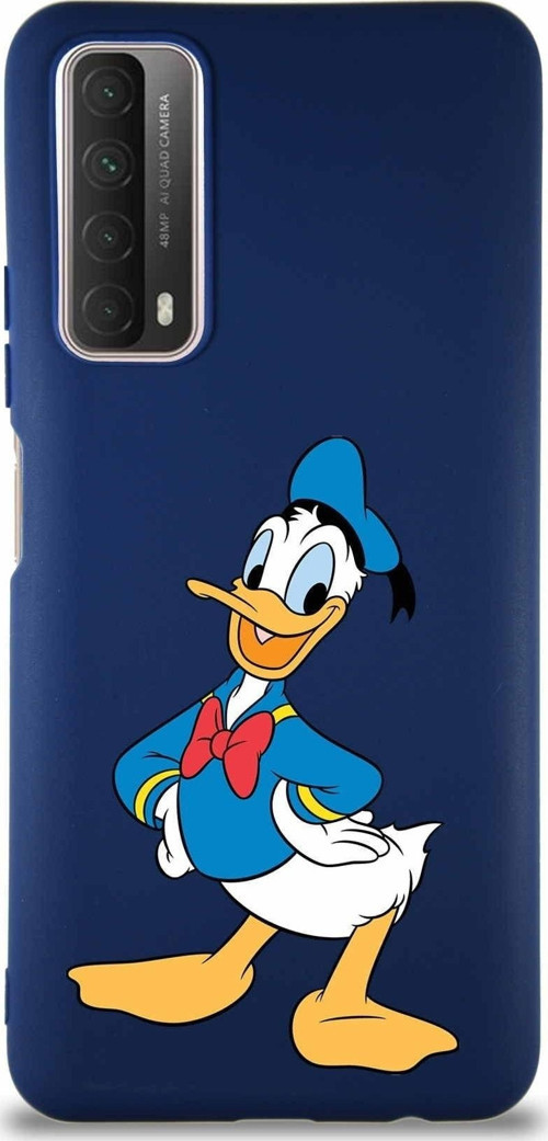 Huawei Y7A Soft Premier Kapak Donald Duck-C Tasarımlı Silikon Kılıf - Lacivert