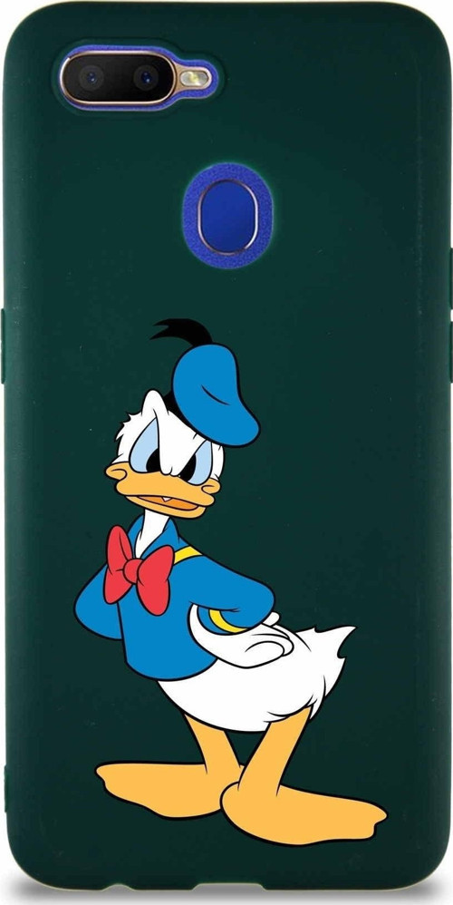 Oppo Ax7 Soft Premier Kapak Donald Duck-D Tasarımlı Silikon Kılıf - Yeşil