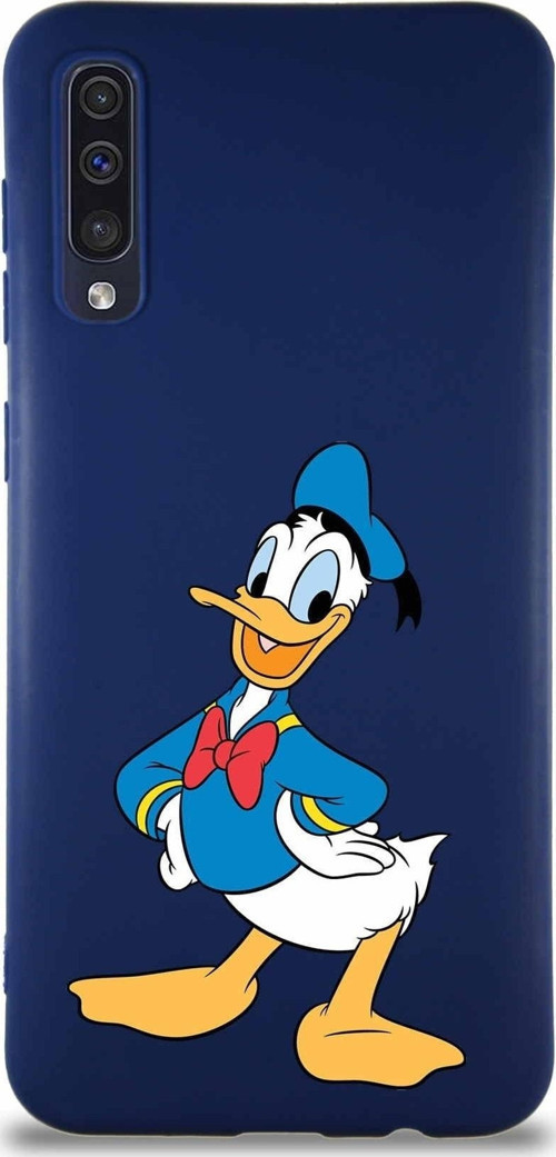 Samsung Galaxy A50S Soft Premier Kapak Donald Duck-C Tasarımlı Silikon Kılıf - Lacivert