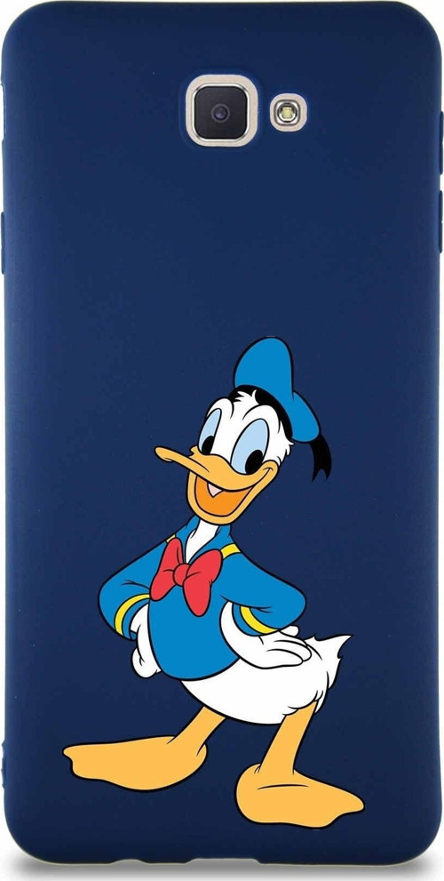 Samsung Galaxy J7 Prime 2 Soft Premier Kapak Donald Duck-C Tasarımlı Silikon Kılıf - Lacivert
