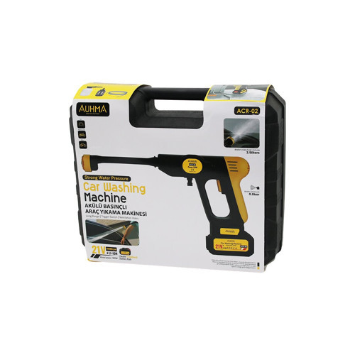 OTO - ARAÇ YIKAMA MAKİNESİ ŞARJLI - YEDEK BATARYALI 180W - 19000 RPM -13000 mAh - 21V -5MT HORTUM- 0.8bar ACR-02 (5250)