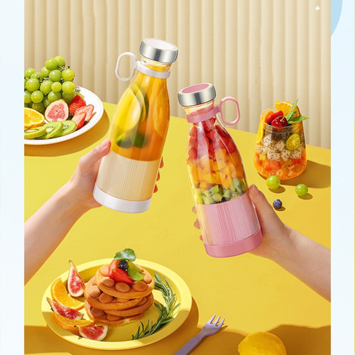 Taşınabilir Blender, Taşınabilir Mini Hızlı Blender 350ml Meyve Sıkacağı Kupası, Kablosuz Şarjlı, Smoothie Milkshake Suyu Bebek Maması için 4 Bıçaklı (5250)