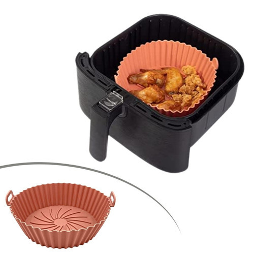 Renkli Isıya Dayanıklı Yıkanılabilir Silikon Fırın Ve Airfryer Yuvarlak Model Pişirme Matı 20 Cm (5250)