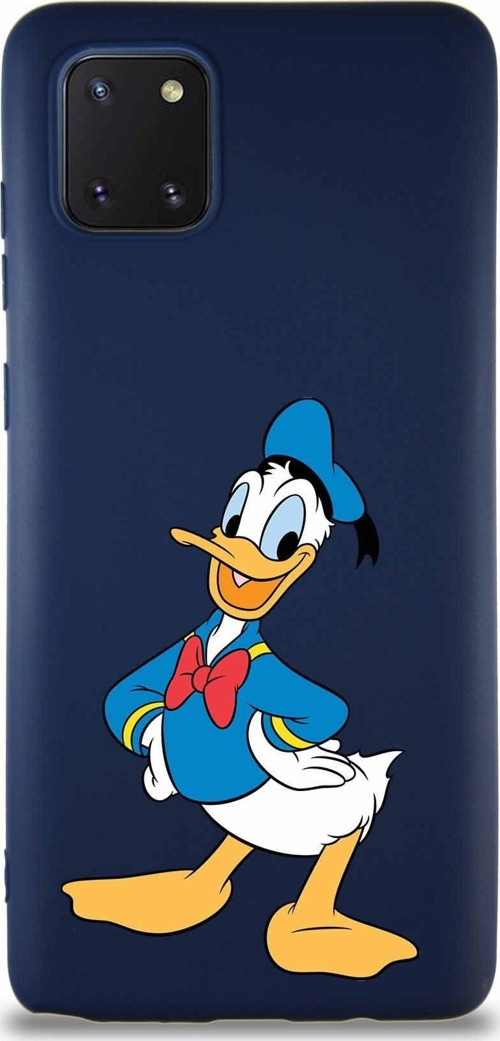 Samsung Galaxy A81 Soft Premier Kapak Donald Duck-C Tasarımlı Silikon Kılıf - Lacivert