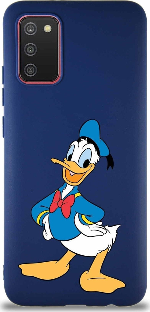 Samsung Galaxy A02S Soft Premier Kapak Donald Duck-C Tasarımlı Silikon Kılıf - Lacivert
