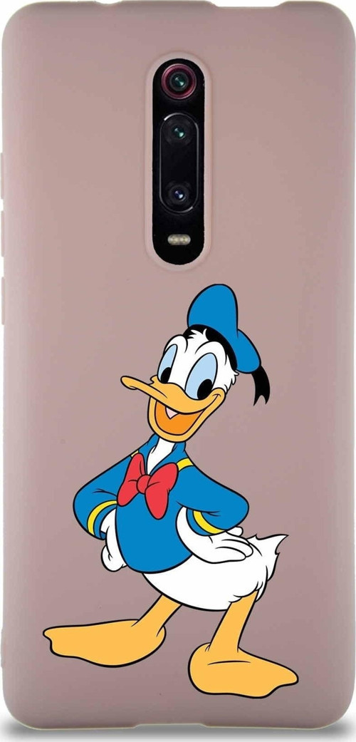Xiaomi Redmi K20 Soft Premier Kapak Donald Duck-C Tasarımlı Silikon Kılıf - Pudra