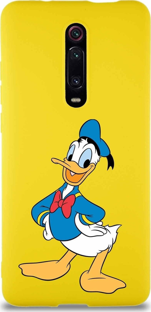 Xiaomi Redmi K20 Soft Premier Kapak Donald Duck-C Tasarımlı Silikon Kılıf - Sarı